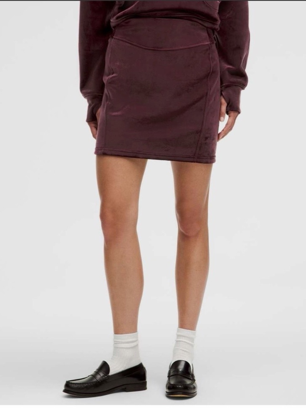 Lululemon Scuba High-Rise Mini Skirt Velvet Garnet M NWT